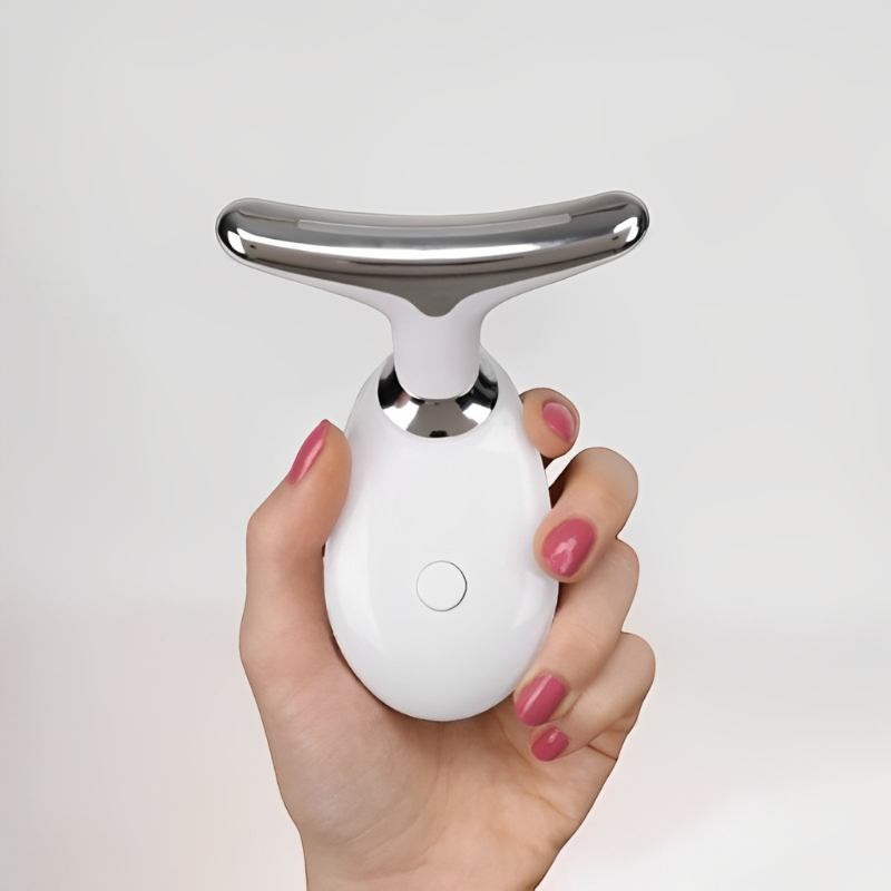 Sculpteur Visage & Cou EMS – Chaleur, Vibration & LED