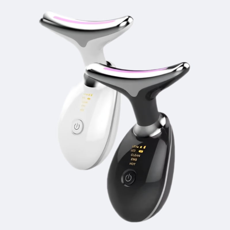 Sculpteur Visage & Cou EMS – Chaleur, Vibration & LED