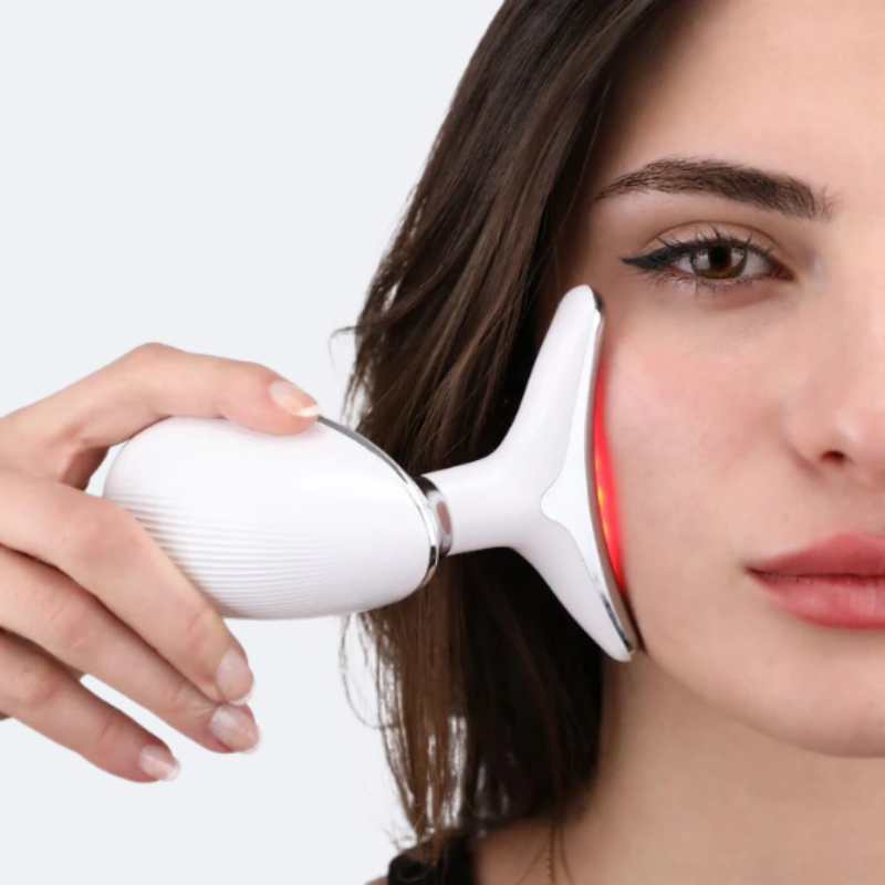 Sculpteur Visage & Cou EMS – Chaleur, Vibration & LED