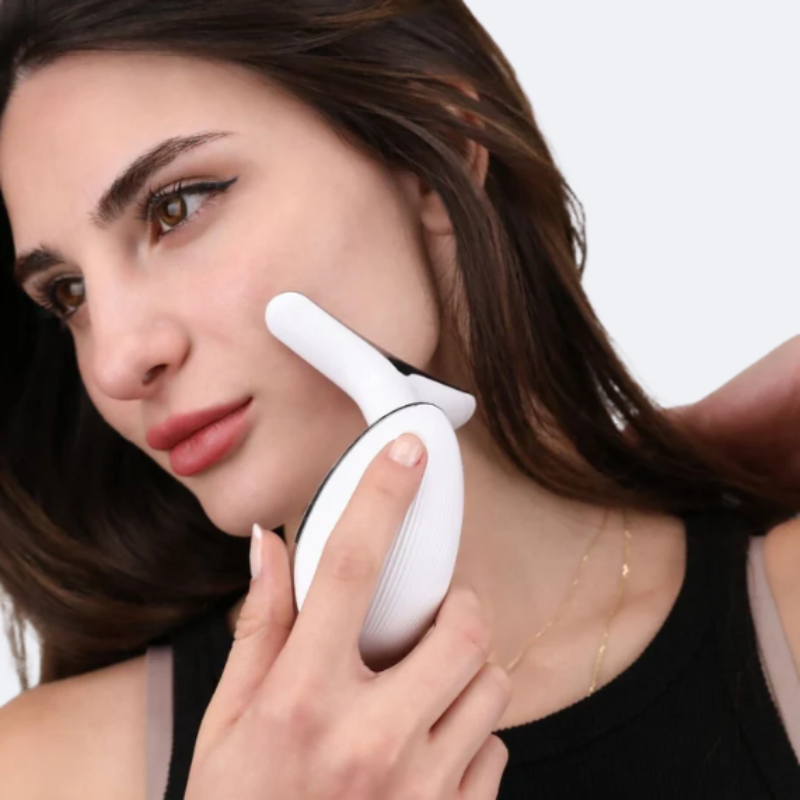Sculpteur Visage & Cou EMS – Chaleur, Vibration & LED
