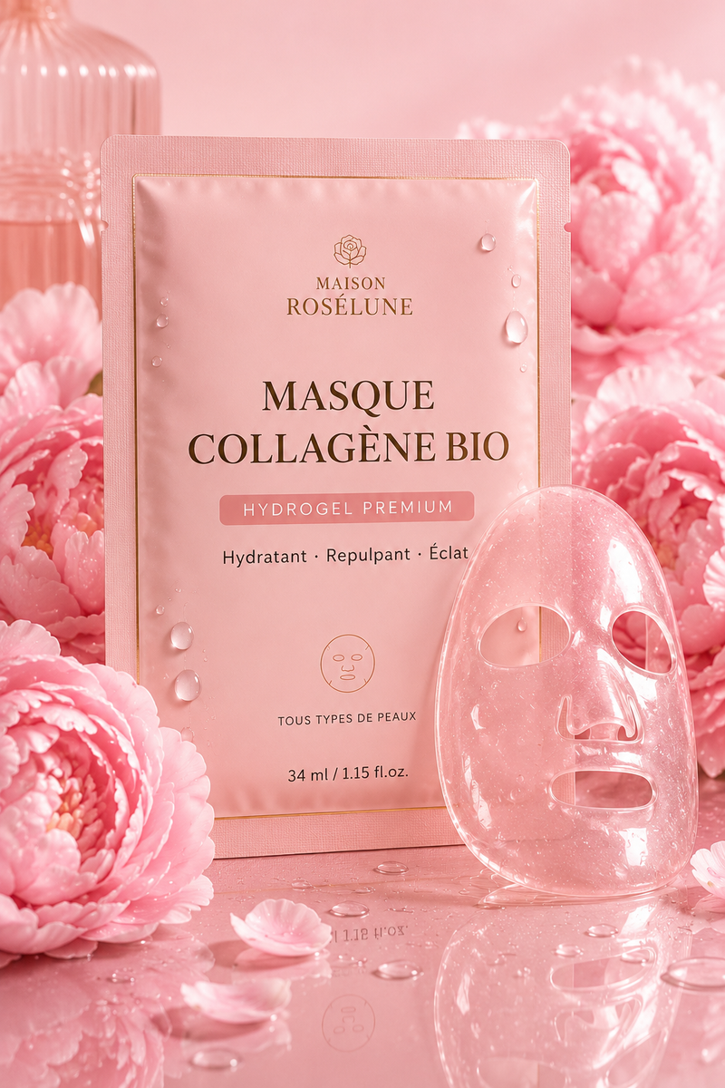 Masques Collagène Hydrogel – Lot de 4 | Rituel Hydratant